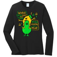 Lemon On A Pear Funny Meme Ladies Long Sleeve Shirt