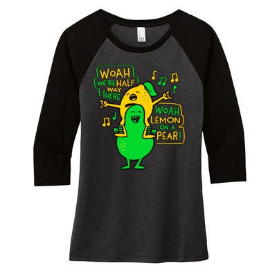 Lemon On A Pear Funny Meme Women's Tri-Blend 3/4-Sleeve Raglan Shirt