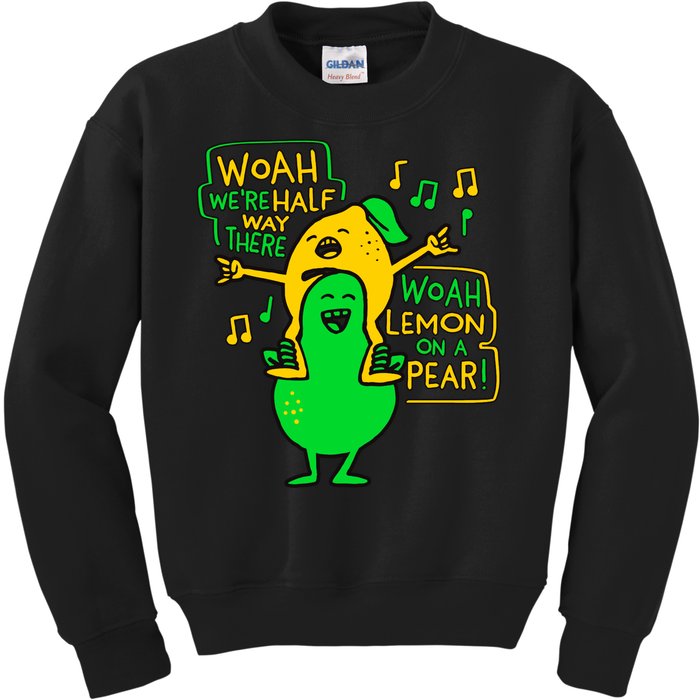 Lemon On A Pear Funny Meme Kids Sweatshirt