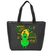 Lemon On A Pear Funny Meme Zip Tote Bag