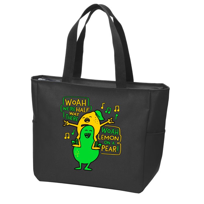Lemon On A Pear Funny Meme Zip Tote Bag