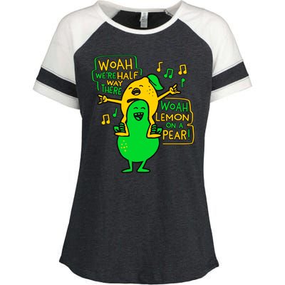 Lemon On A Pear Funny Meme Enza Ladies Jersey Colorblock Tee