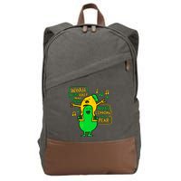 Lemon On A Pear Funny Meme Cotton Canvas Backpack