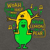 Lemon On A Pear Funny Meme Cotton Canvas Backpack