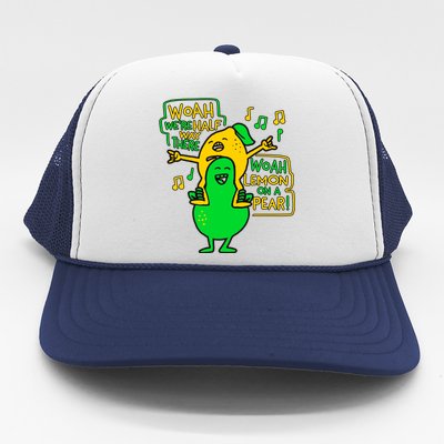 Lemon On A Pear Funny Meme Trucker Hat