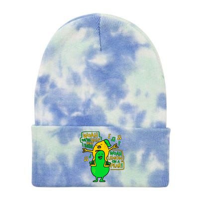 Lemon On A Pear Funny Meme Tie Dye 12in Knit Beanie