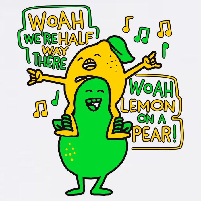 Lemon On A Pear Funny Meme Garment-Dyed Sweatshirt