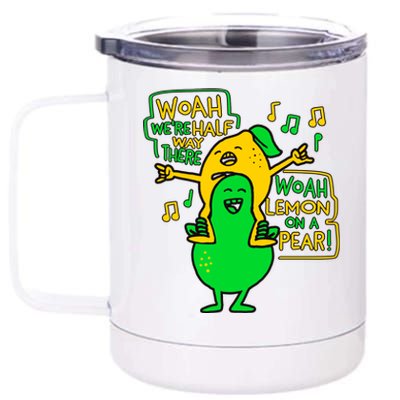 Lemon On A Pear Funny Meme 12 oz Stainless Steel Tumbler Cup