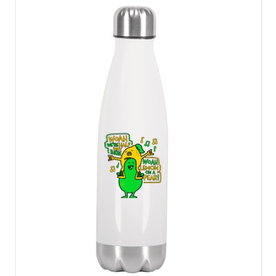 Lemon On A Pear Funny Meme Stainless Steel Insulated Water Bottle