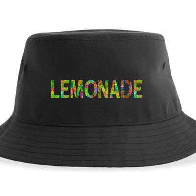 Lemonade Word Art Sustainable Bucket Hat