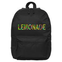 Lemonade Word Art 16 in Basic Backpack