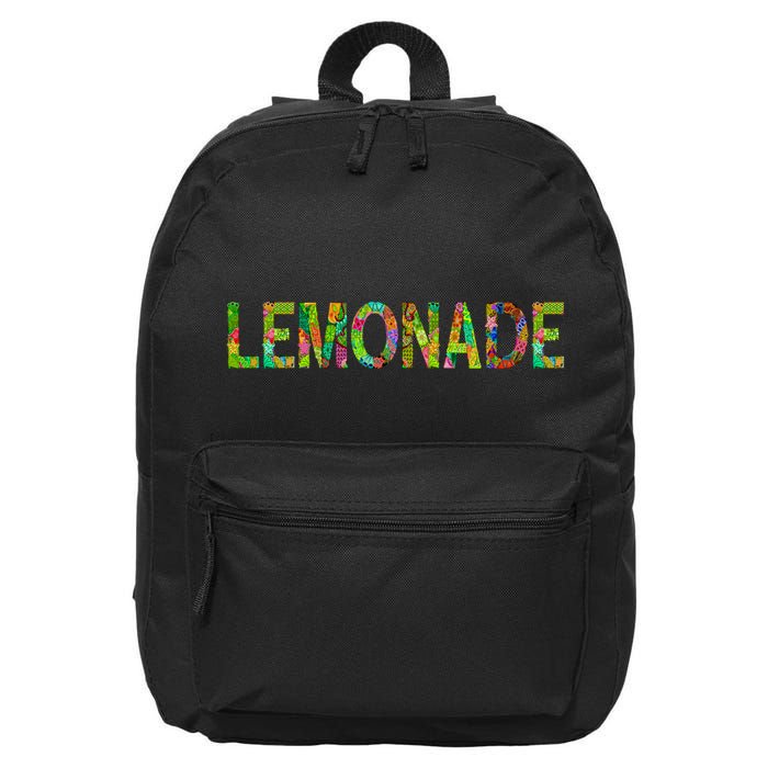 Lemonade Word Art 16 in Basic Backpack