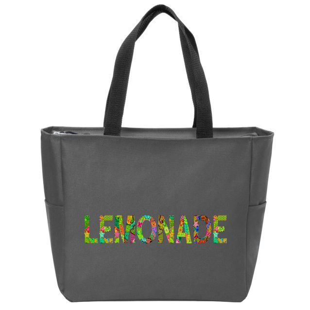 Lemonade Word Art Zip Tote Bag