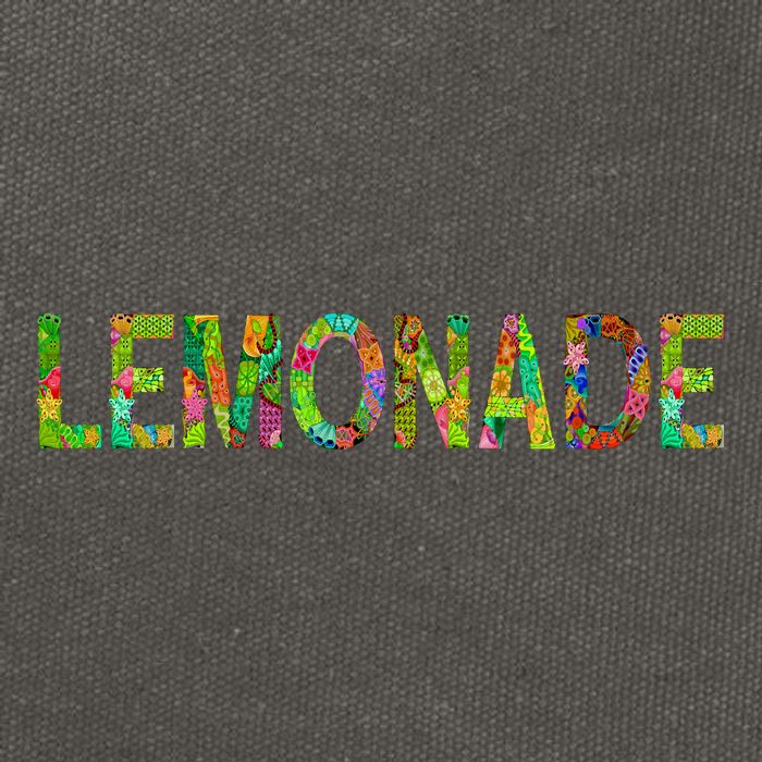 Lemonade Word Art Cotton Canvas Backpack