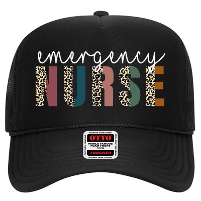 Leopard Emergency Nurse ER Trauma & Emergency Department Trucker Hat