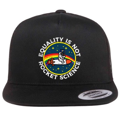 Lgbt Equality Not Rocket Science Flat Bill Trucker Hat