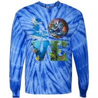 Love Earth Nature Lover Environtalist Love Earth Day Gift Tie-Dye Long Sleeve Shirt