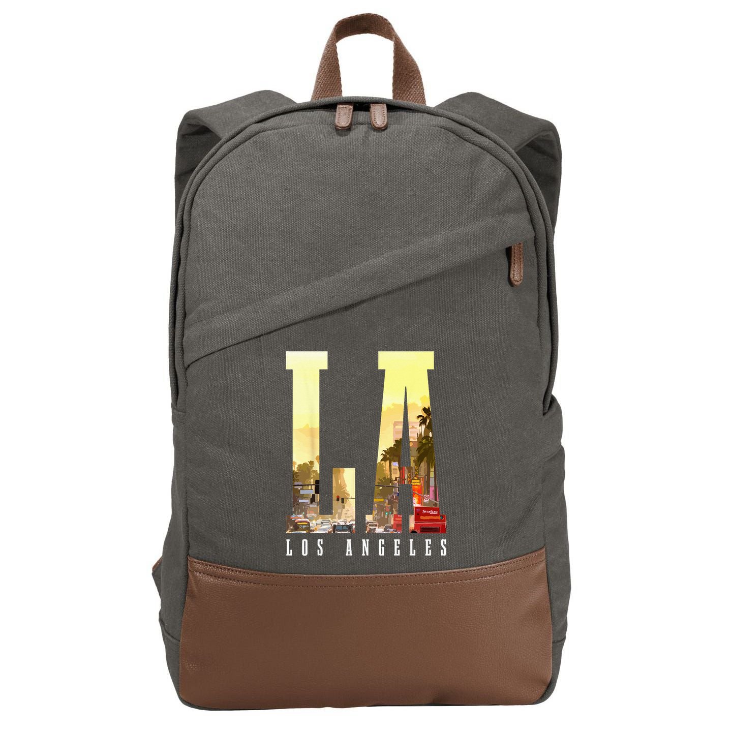 Loteria El Nopal Cactus Tombstone Cotton Canvas Backpack