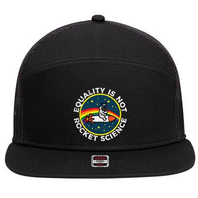 Lgbt Equality Not Rocket Science Pride Ally 7 Panel Mesh Trucker Snapback Hat