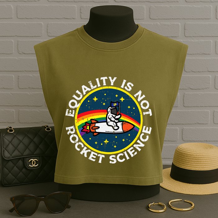 Lgbt Equality Not Rocket Science Pride Ally Garment-Dyed Women's Muscle Tee