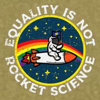 Lgbt Equality Not Rocket Science Pride Ally Garment-Dyed Women's Muscle Tee