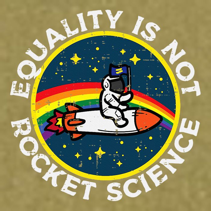 Lgbt Equality Not Rocket Science Pride Ally Garment-Dyed Women's Muscle Tee