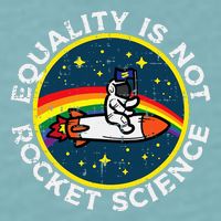 Lgbt Equality Not Rocket Science Pride Ally Sueded Cloud Jersey T-Shirt