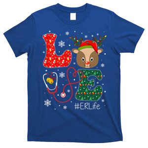 Love Er Nurse Life Funny Nurse Christmas Santa Reindeer Gift T-Shirt