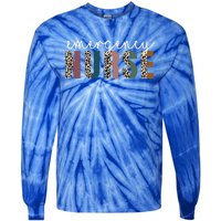 Leopard Emergency Nurse Er Trauma And Emergency Departt Funny Gift Tie-Dye Long Sleeve Shirt