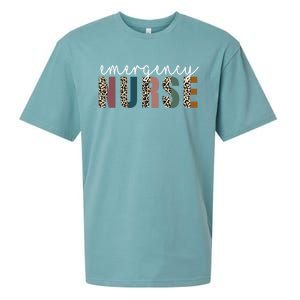 Leopard Emergency Nurse Er Trauma And Emergency Departt Funny Gift Sueded Cloud Jersey T-Shirt