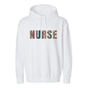 Leopard Emergency Nurse Er Trauma And Emergency Departt Funny Gift Garment-Dyed Fleece Hoodie