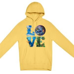 Love Earth Nature Lover Environtalist Love Earth Day Gift Premium Pullover Hoodie