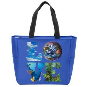 Love Earth Nature Lover Environtalist Love Earth Day Gift Zip Tote Bag