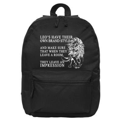 Leo Brand Of Style Zodiac 16 in Basic Backpack