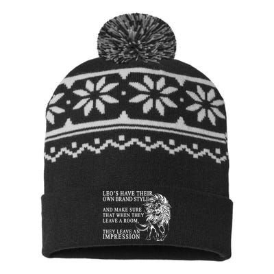 Leo Brand Of Style Zodiac USA-Made Snowflake Beanie