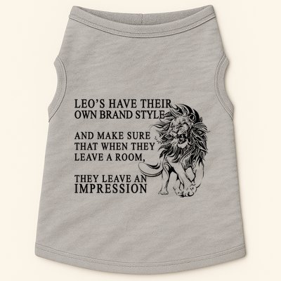 Leo Brand Of Style Zodiac Doggie Tank