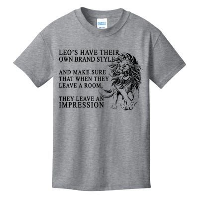 Leo Brand Of Style Zodiac Kids T-Shirt