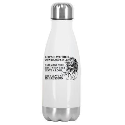 Leo Brand Of Style Zodiac Stainless Steel Insulated Water Bottle