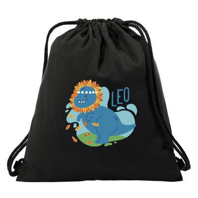 Leo Dinosaur Drawstring Bag