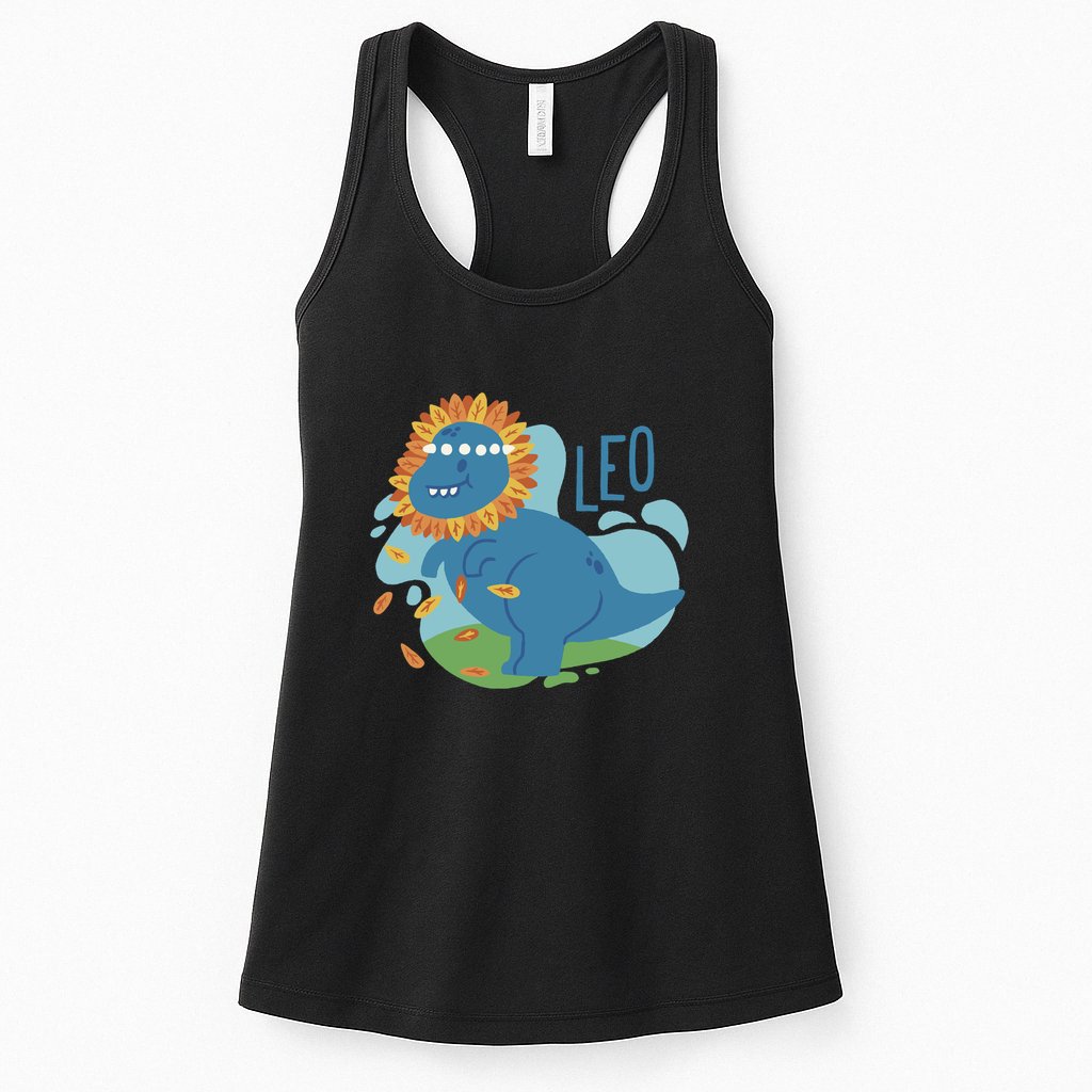 Leo Dinosaur Womens Tank Top