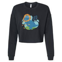 Leo Dinosaur Cropped Pullover Crew