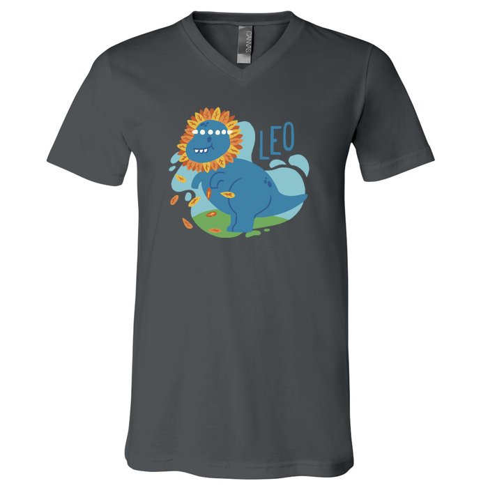 Leo Dinosaur V-Neck T-Shirt