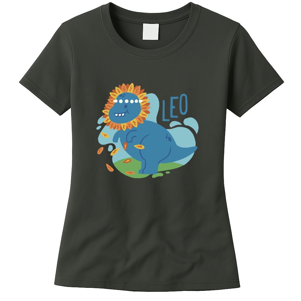 Leo Dinosaur Womens T-Shirt