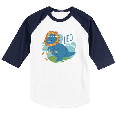 Leo Dinosaur Baseball Sleeve Shirt