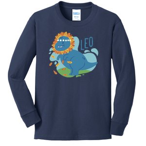 Leo Dinosaur Kids Long Sleeve Shirt