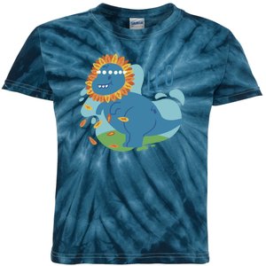 Leo Dinosaur Kids Tie-Dye T-Shirt