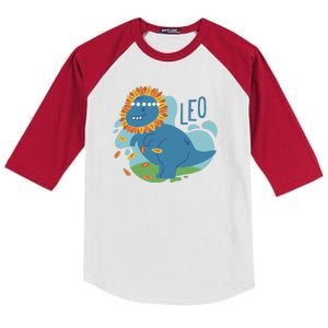 Leo Dinosaur Kids Colorblock Raglan Jersey