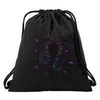 Leo Floral Zodiac Drawstring Bag