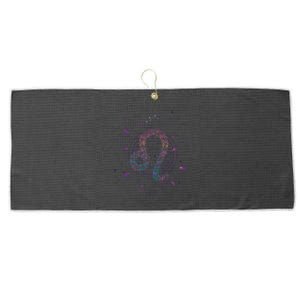 Leo Floral Zodiac Large Microfiber Waffle Golf Towel