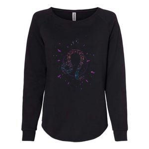 Leo Floral Zodiac Womens California Wash Sweatshirt